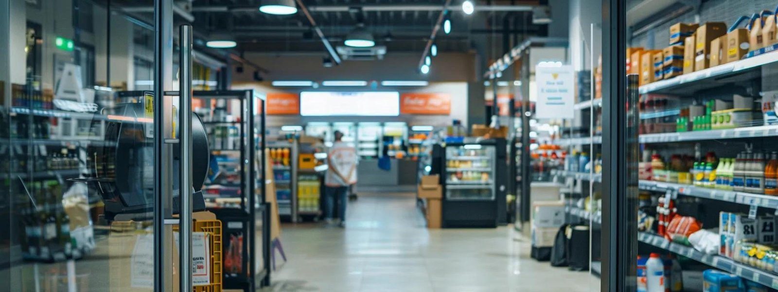 a wired security camera system installed at the entrance of a busy store captures consistent video quality.