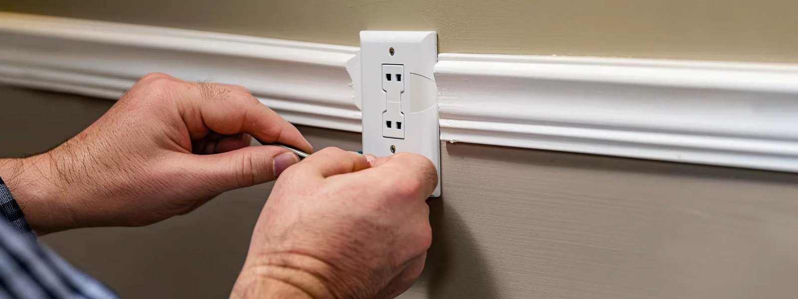 a professional electrician replacing old two-prong outlets with modern three-prong outlets in an older home to improve grounding safety and compliance.